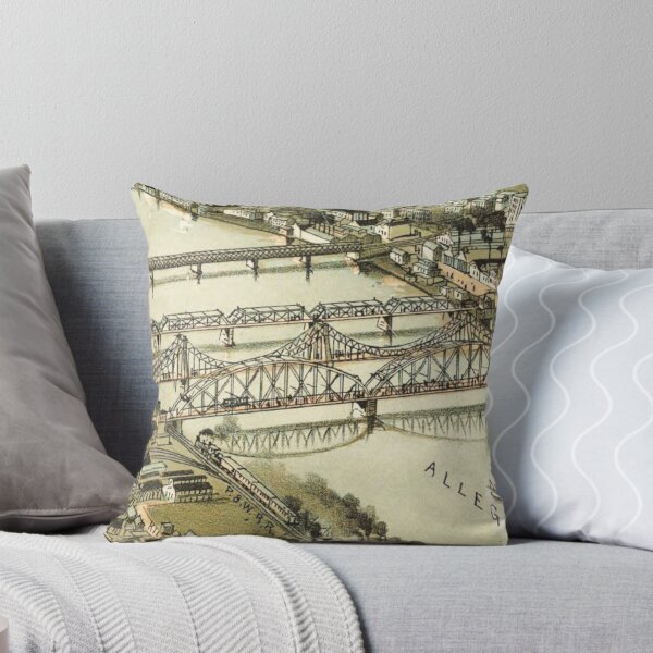 Item preview, Historical Birdseye Map of Pittsburgh designed and sold by threeampersands.