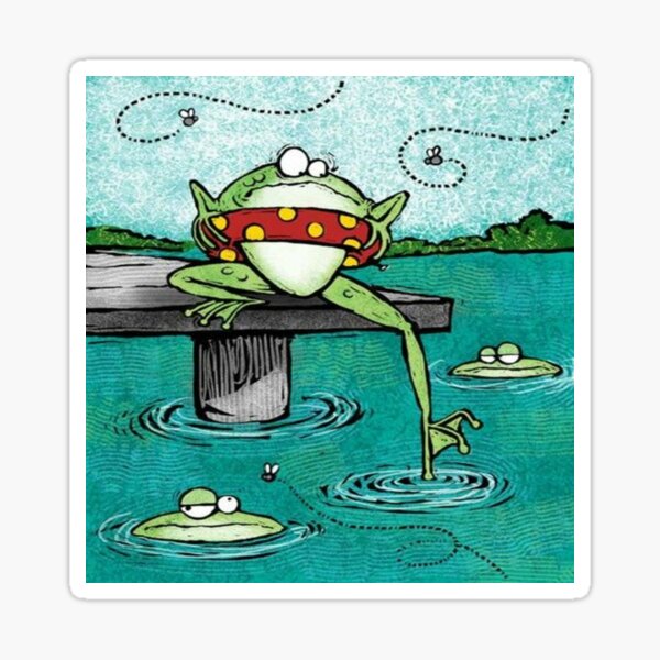 Dipping My Toes Sticker