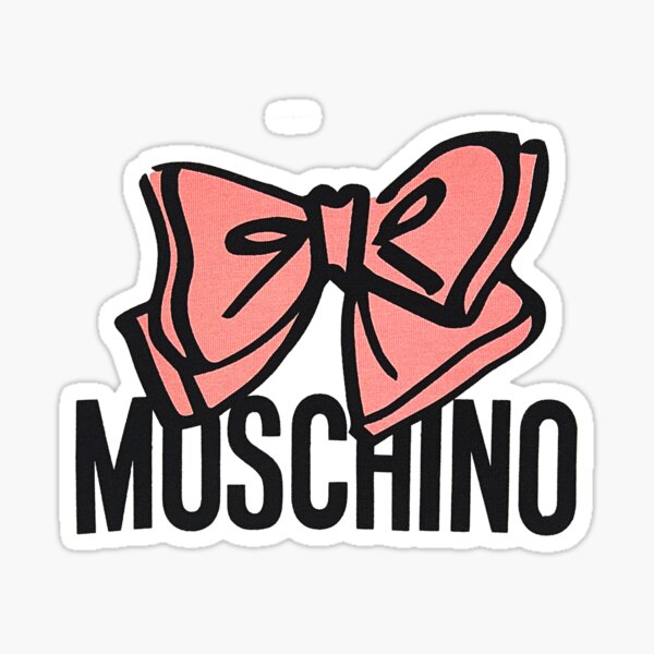 Ruban Rose Moschino Sticker