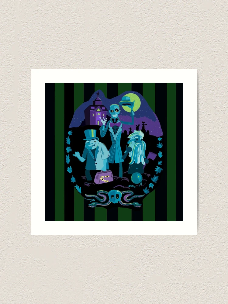 New 2023 Haunted Mansion Hitch Hiking Ghosts Disneyana sale 8x10 Art Print - Disney