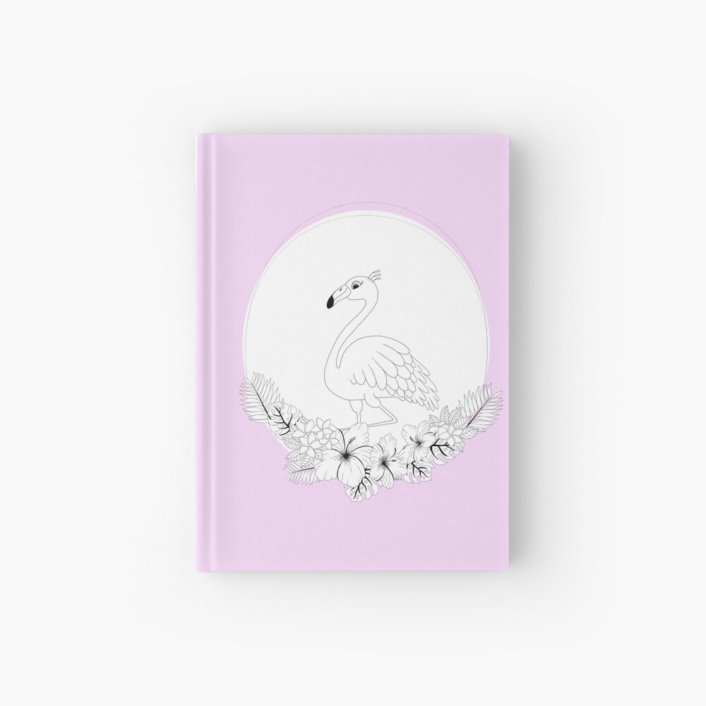 Just add Colour - Tropical Flamingo Hardcover Journal
