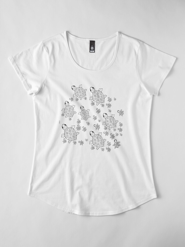 Alternate view of Just add Colour - Mumma Turtles Premium Scoop T-Shirt