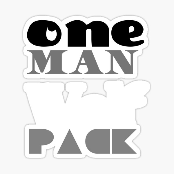 one-man-wolf-pack-sticker-for-sale-by-foggynotion-redbubble