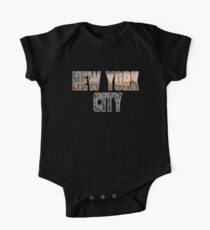 Body de manga corta para bebé Nueva York (Contorno Blanco)