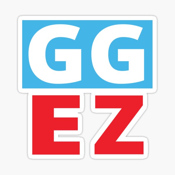 Gg Noob Stickers Redbubble - xd gg ez roblox