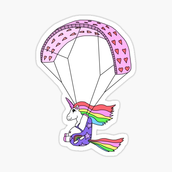 Les fous errants - Paracorn, la licorne de parapente Sticker