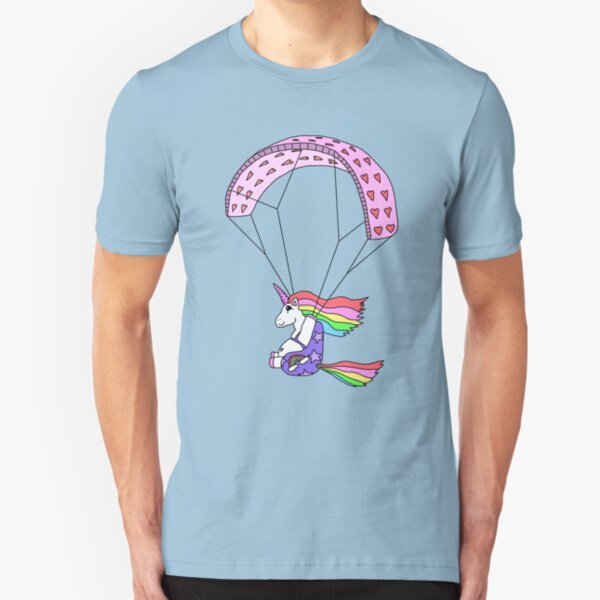 The Wandering Fools - Paracorn, the Paragliding Unicorn Slim Fit T-Shirt