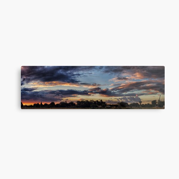 Sunset in the village Metal Print