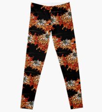 Japanese Chrysanthemum Flowers Ornament Leggings