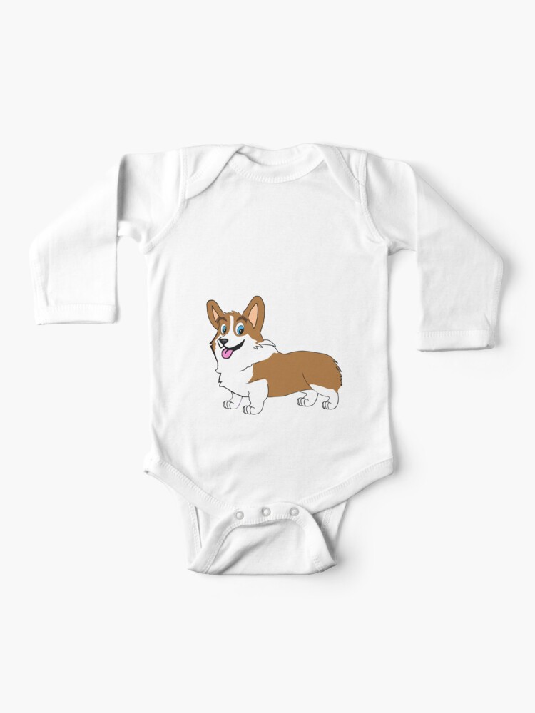 Adorable Smiling Welsh Corgi Baby One Piece By Rockcreek Redbubble