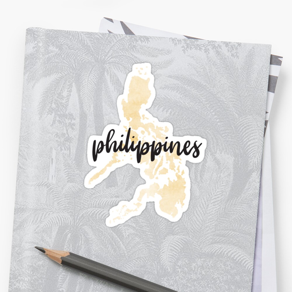 Philippines Country Watercolour Sticker By Alongcamekathy Redbubble