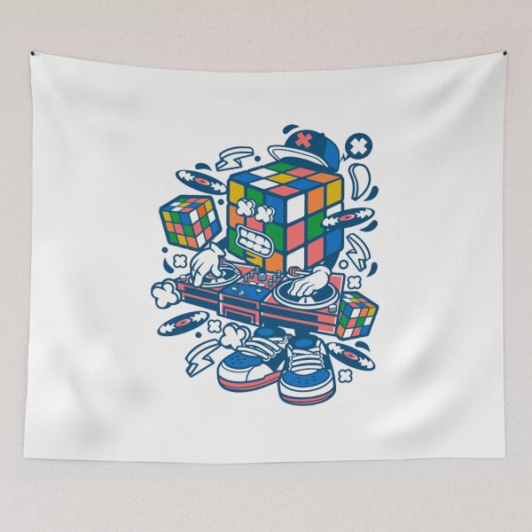 Item preview, Rubix Cube Disk Jockey Cartoon designed and sold by fariz yuhdi.
