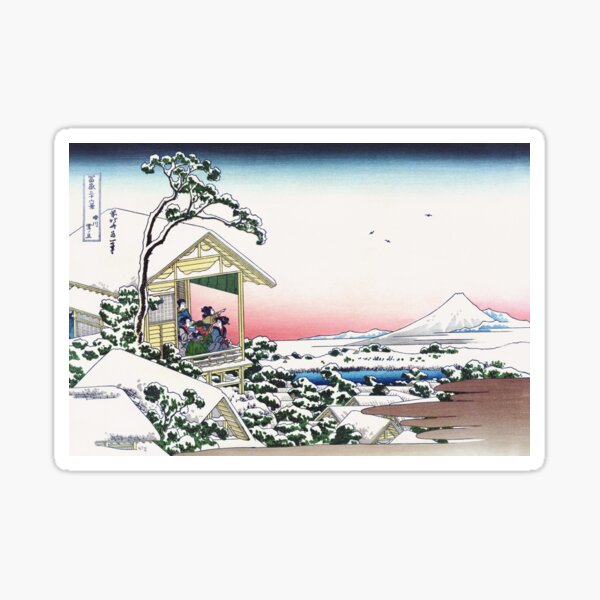 Item preview, Tea house at Koishikawa, the morning after a snowfall by Katsushika Hokusai designed and sold by Takeda-art.