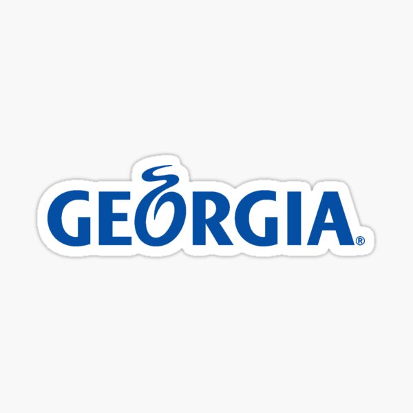 "Georgia Coffee Logo" Sticker for Sale by kanban | Redbubble