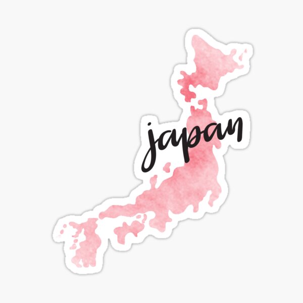 Japan Country Watercolour Sticker For Sale By Alongcamekathy Redbubble