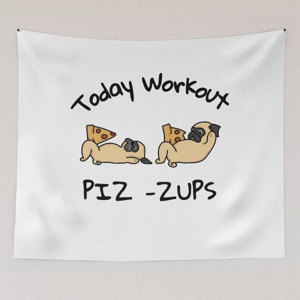 Item preview, Fitness pug pizza designed and sold by Eduard Beck.