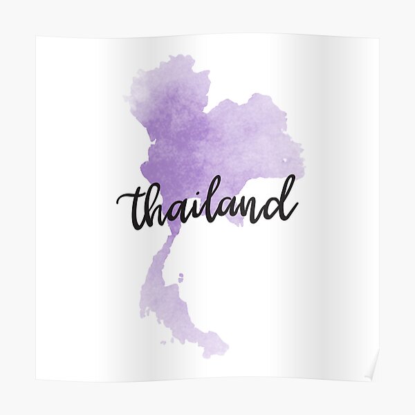 Thailand Country Watercolour Poster For Sale By Alongcamekathy Redbubble