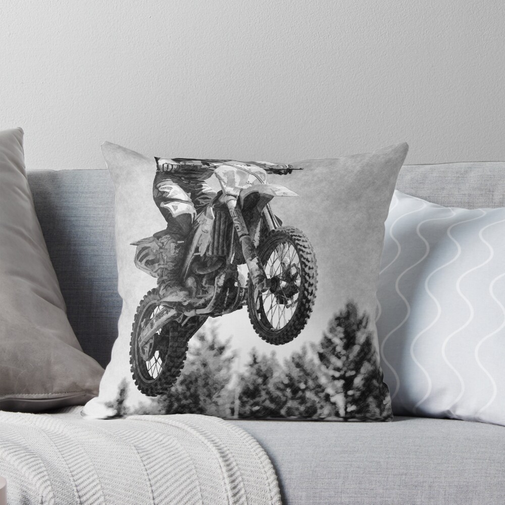 Got Some Air! - Motocross Racer Throw Blanket
