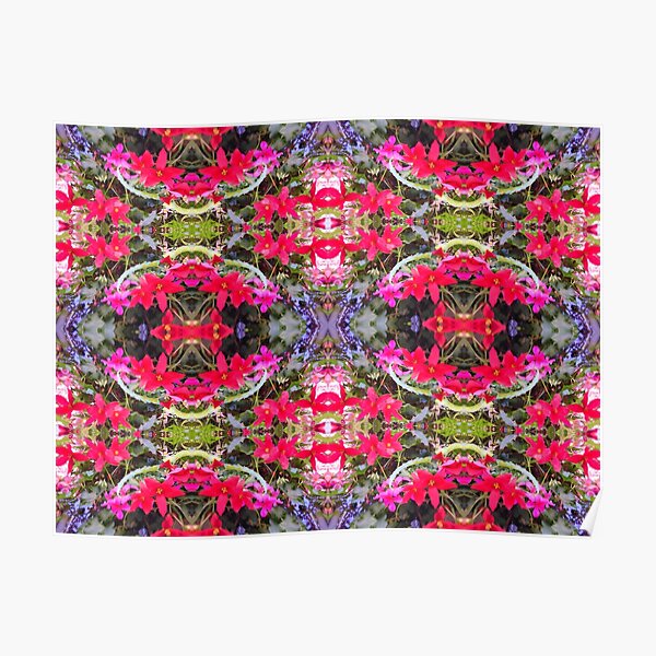 Red Flower Photo Collage Poster