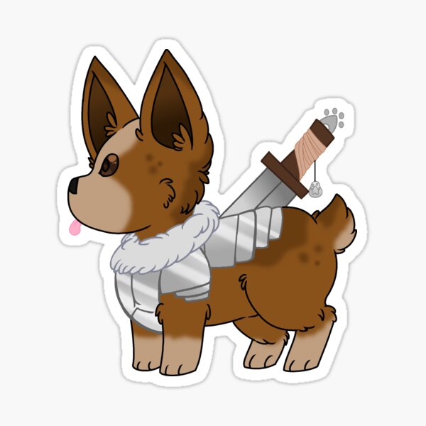Warrior Corgi Sticker