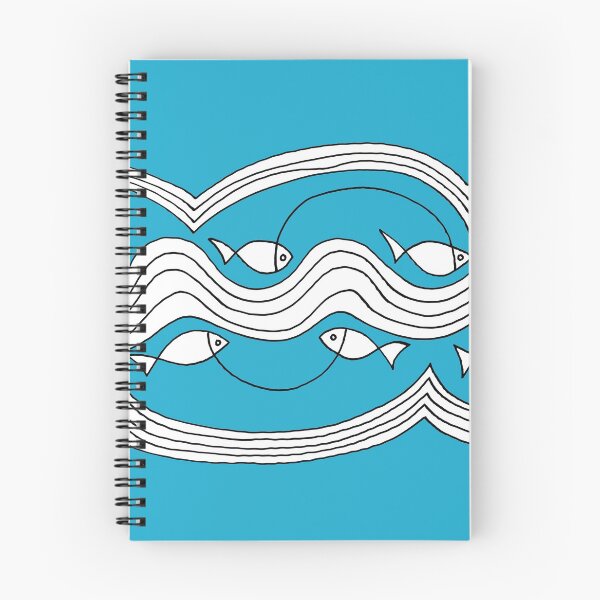 Item preview, Fish and Waves on Blue Board designed and sold by Istvan Ocztos.