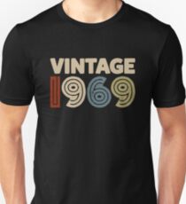 Vintage 1969 Turning 50 In 2019 Funny 50th Birthday Shirt Slim Fit T-Shirt