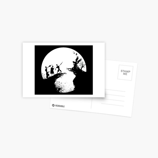 Histoire de la mort Noir et blanc Carte postale