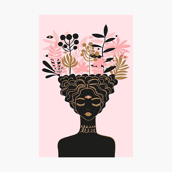 Item preview, mind garden with pink background  designed and sold by anneamanda.