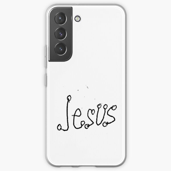 #Jesus #illustration #scribble #visuals #symbol #alphabet #sketch #chalkout #vector #old #cute #horizontal #realpeople #characters #humor #retrostyle #rebellion #inarow Samsung Galaxy Soft Case