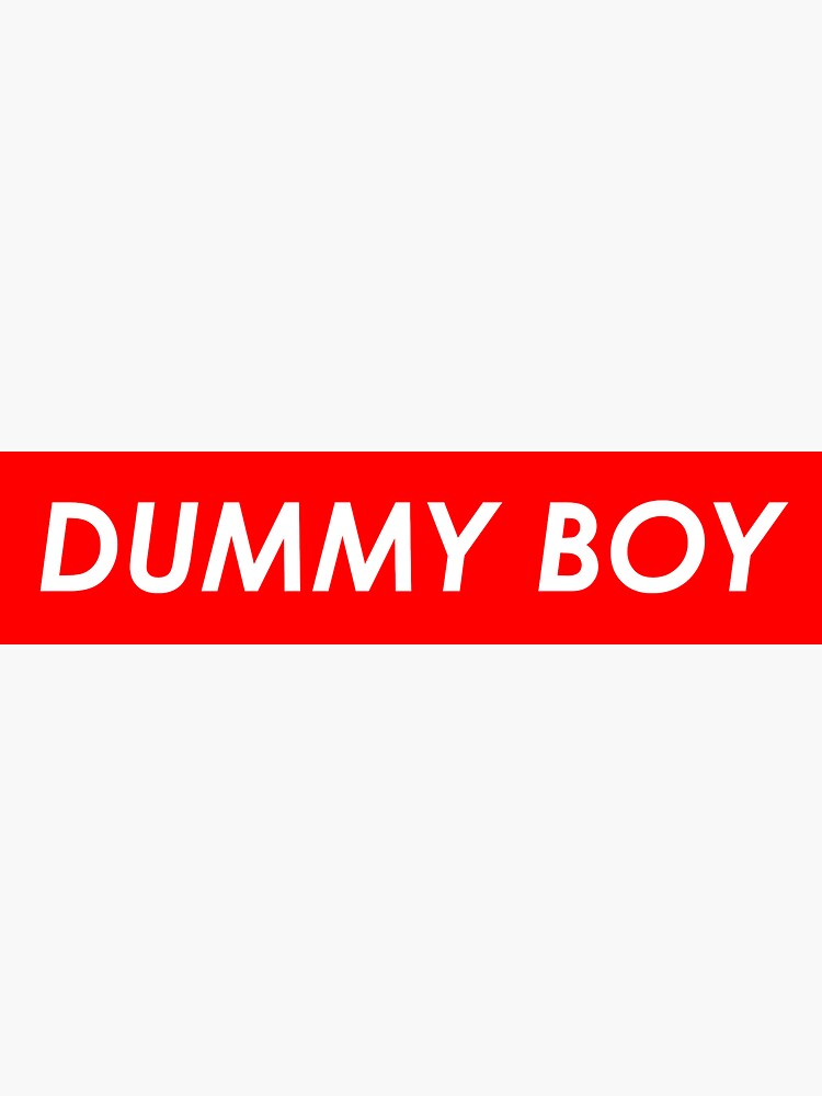 "DUMMY BOY LOGO" Sticker for Sale by FrenchFactory Redbubble