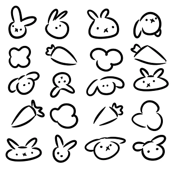 Artwork thumbnail, Rabbit Pattern by JosslyDraws