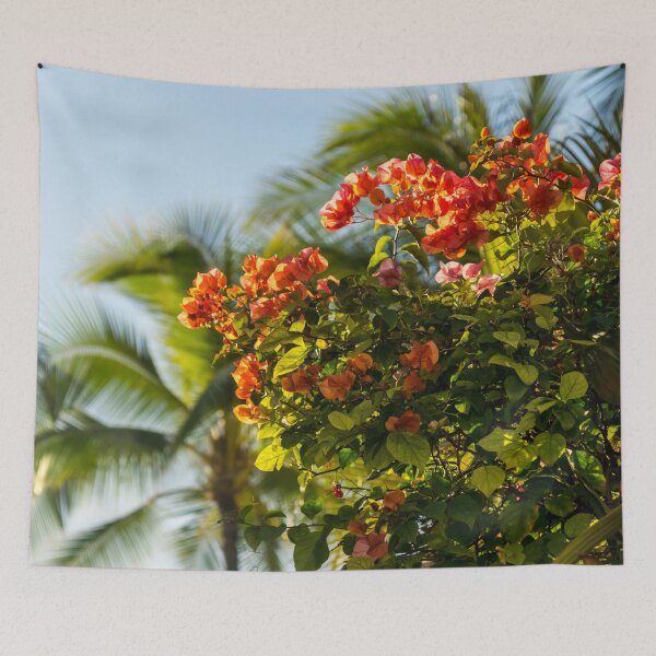 Item preview, Tropical Dreams - Bougainvillea Blooms and Palm Fronds designed and sold by Georgia Mizuleva.