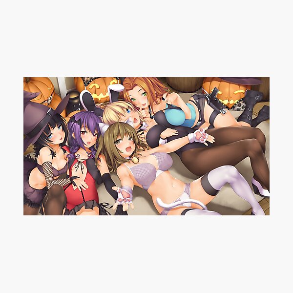 Halloween Poster | Negligee Girls Photographic Print