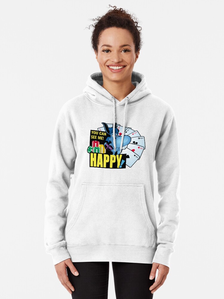 Happy TV series blue unicorn character Pullover Hoodie