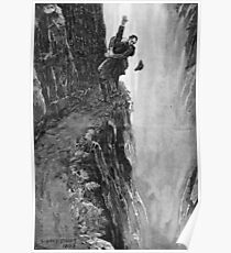 Sydney Paget - Fantastic print from Sherlock Holmes The Final Problem / Reichenbach Falls Poster