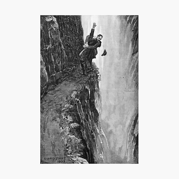 Item preview, Sydney Paget - Fantastic print from Sherlock Holmes The Final Problem / Reichenbach Falls designed and sold by Very Peculiar.