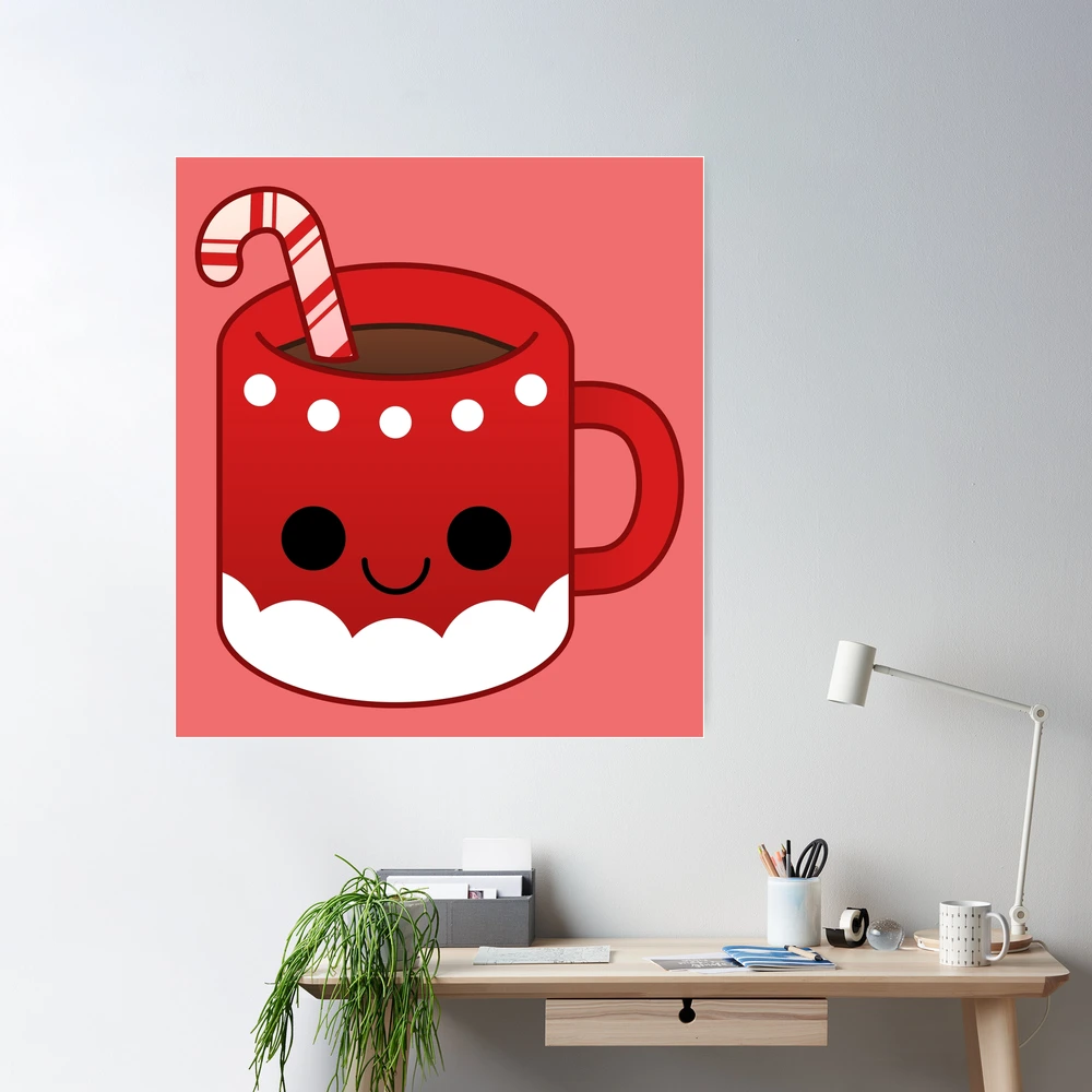 Cute Kawaii Cup of Cocoa with Marshmallow Cats Poster for Sale by  CozyKawaiiArt