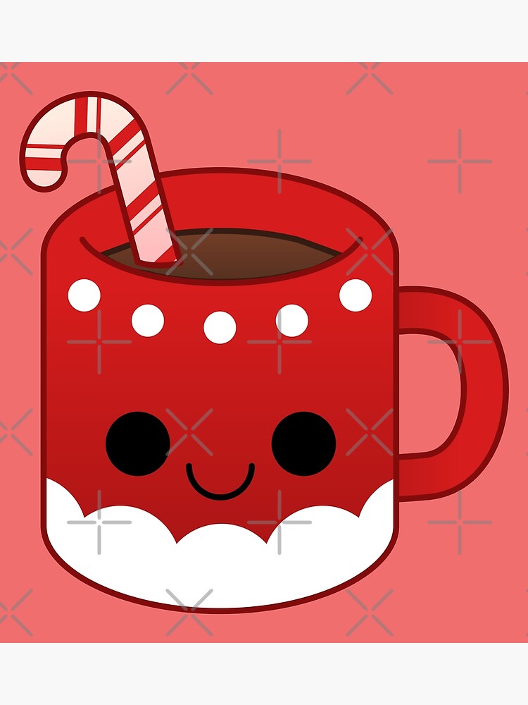 Cute kawaii fox with hot milk Illustration Stock