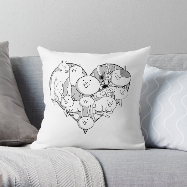 Battle Cats Mural! Throw Pillow
