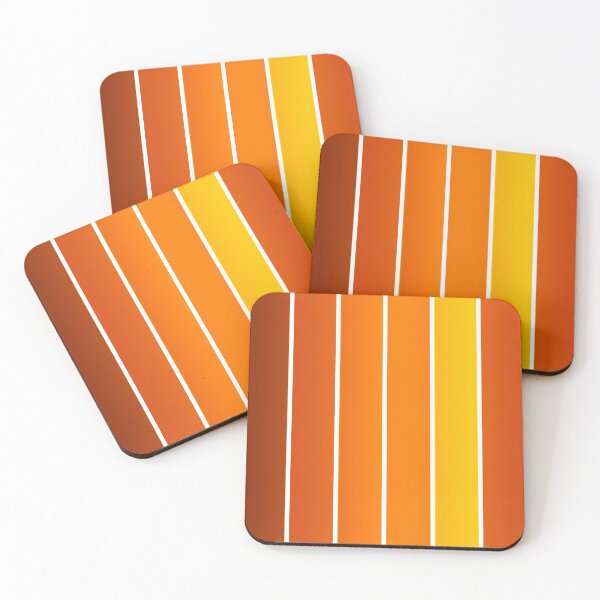 Item preview, Vertical Orange Red Stripes Retro Vintage Pattern designed and sold by Delightfully Cynical.