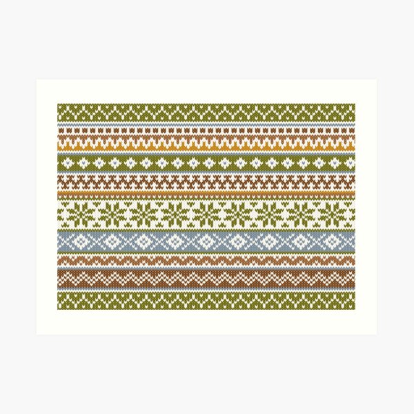 Fair Isle Warm Art Print