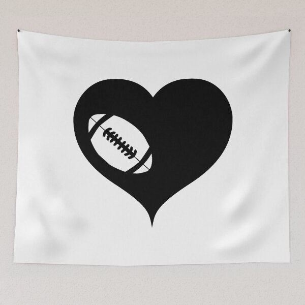Item preview, American football heart designed and sold by RetroFuchs.