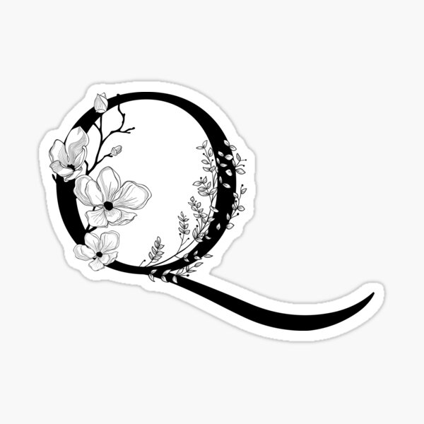 Item preview, Floral Letter Q designed and sold by Marie Wagner.