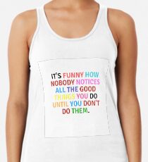 Todas las cosas buenas Camiseta de tirantes para mujer