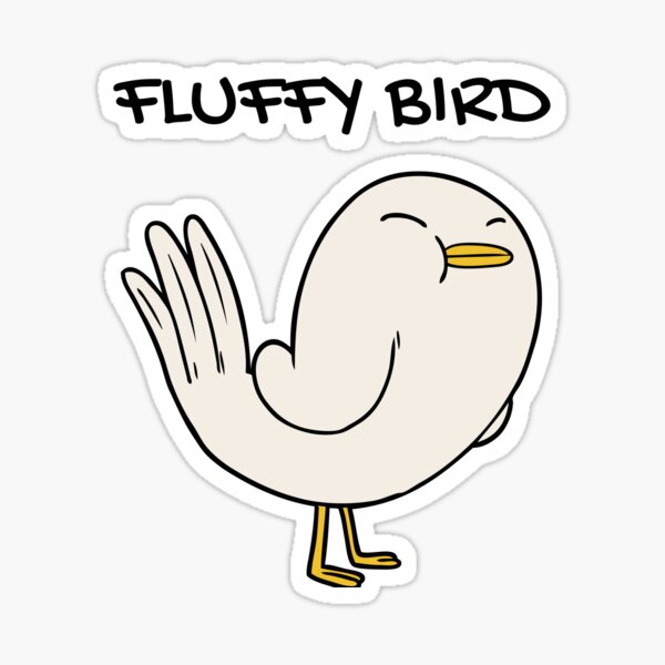 Fluffy Bird Flauschiger Vogel Sticker
