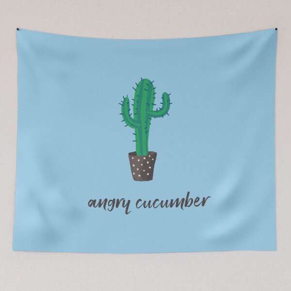 Item preview, Funny „Angry cucumber“ Cactus Sticker designed and sold by Legendemax.