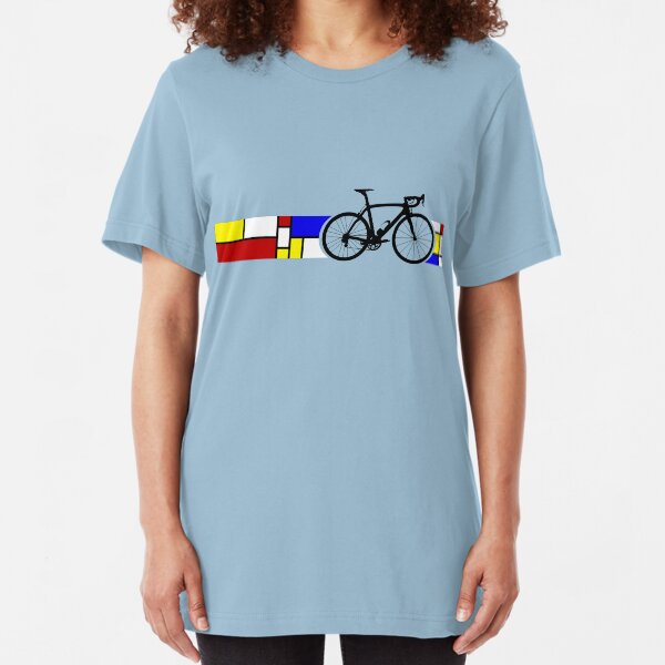 Bike Stripes Mondrian Slim Fit T-Shirt
