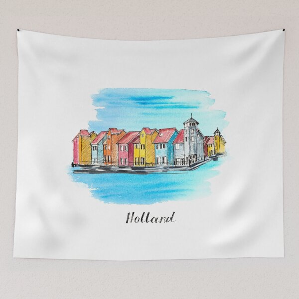 Item preview, Holland watercolor architecture sketch. designed and sold by LiliyaSavelieva.