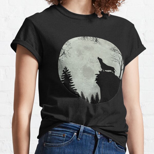 Dachshund Teckel Dachshund moon Classic T-Shirt