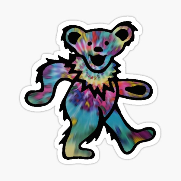 Tie Dye Blur GD Bear Sticker
